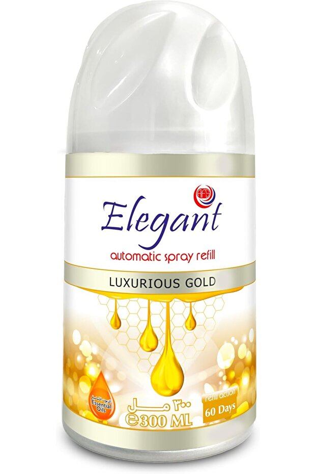 Elegant Automatic Spray Refill – Luxurious Gold – 300ML – Air Freshener Refill