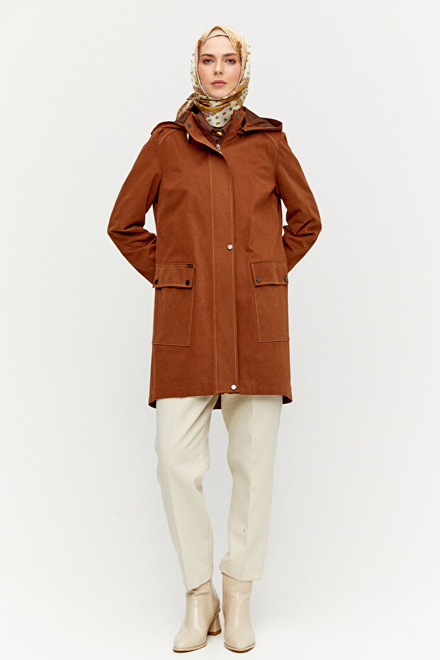 Çıkarılabilir Kapüşonlu Pamuklu Kap - 2