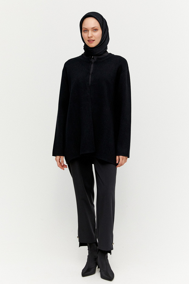 Agraf Kopçalı Triko Hırka - 1