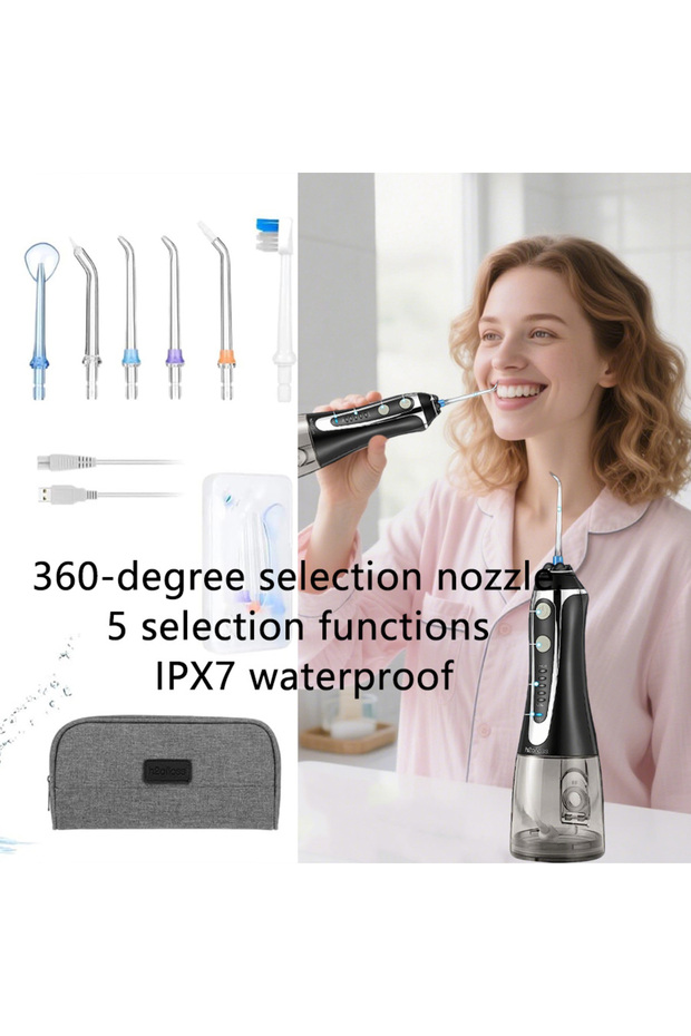 Cordless Water Dental Flosser, Portable Oral Irrigator for Teeth,Braces