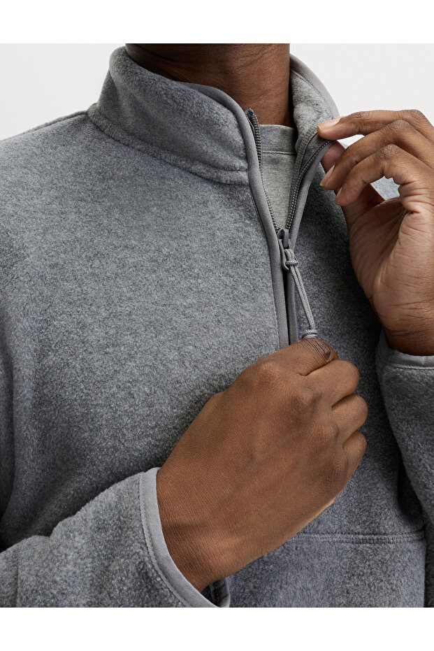 Yarım Fermuarlı Sweatshirt - 6