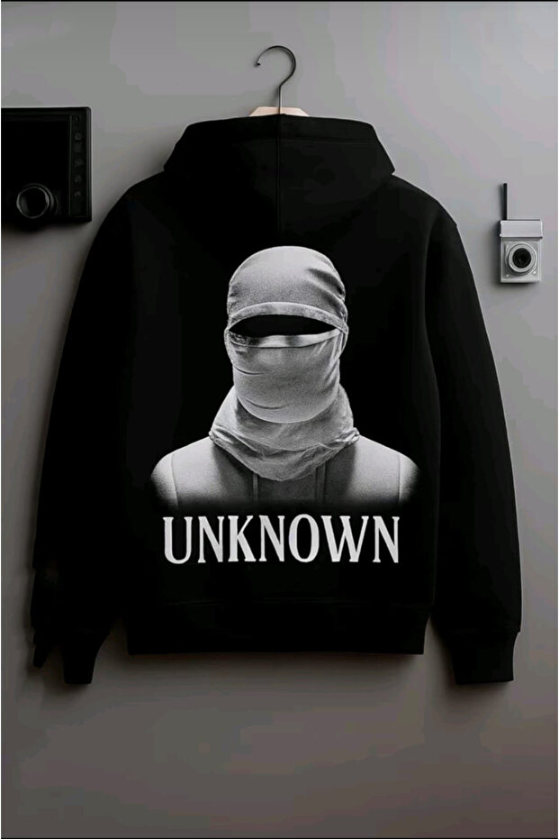 High-End Printed Hooded Sweatshirt – Loose Fit, Casual Comfortable Style, Autumn