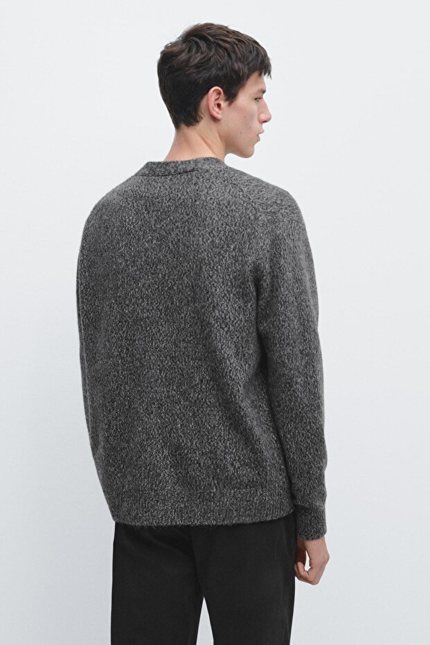 Yün karışımlı triko hırka - 3