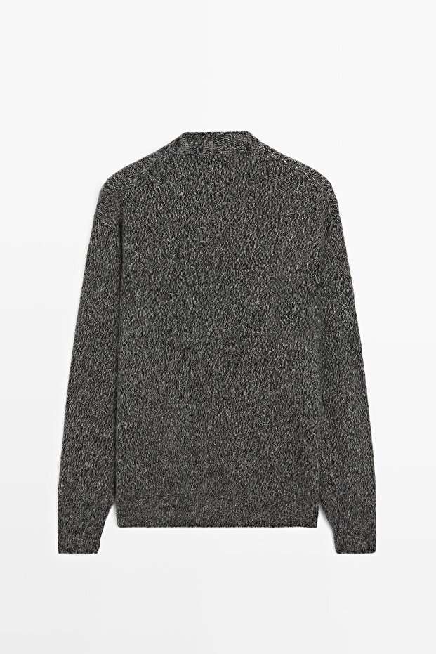 Yün karışımlı triko hırka - 8