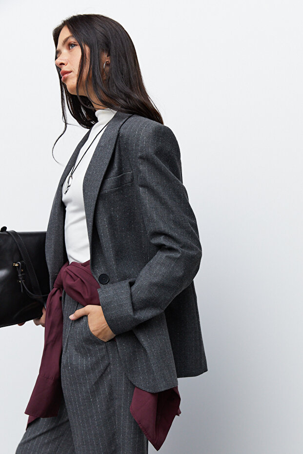 Oversize Mono Ceket - 3