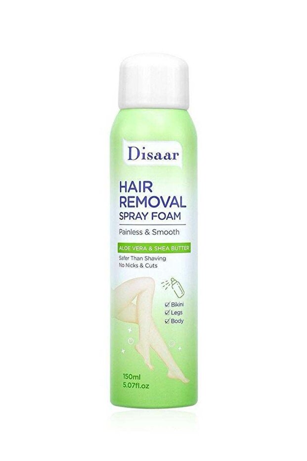Hair Removal Spray Foam Painless And Smooth Aloe Vera And Shea Butter 150 ML