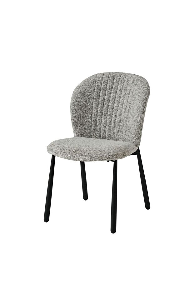 Davion Dining Chair Set of 2 - Light Grey Metal Dining Chairs for Dining Room, 2-Year Warranty