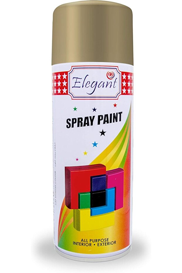 Elegant Multipurpose SPRAY PAINT – Chrome Gold – 400ML – Fast Drying DIY Paint