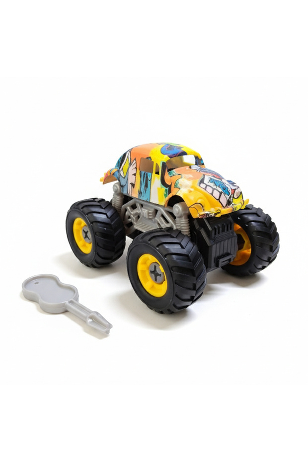 Monster Truck Detachable Graffiti Friction Powered Master Car Yellow