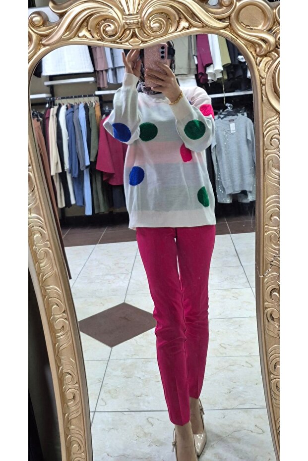 Puantiyeli Triko kazak - 4