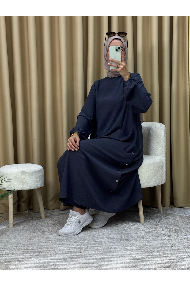 SNAP BUTTON TUNIC PANTS SET - 2