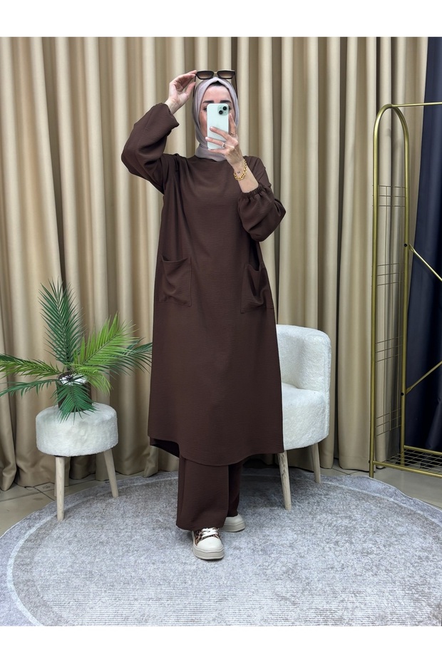 SNAP BUTTON TUNIC PANTS SET - 5