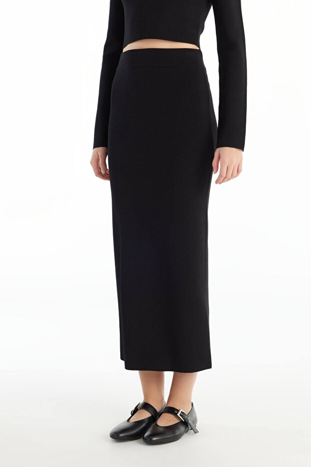 SİYAH MİDİ TÜP ETEK - 3