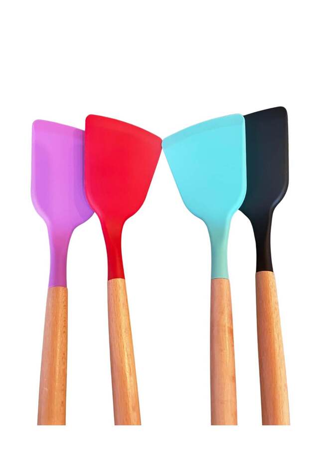 Bambu Saplı Silikon 11 Parça Mutfak Seti - 1