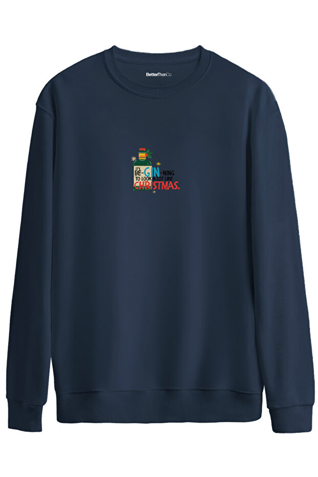 Gin_Ning Printed Crew Neck Oversized Sweatshirt