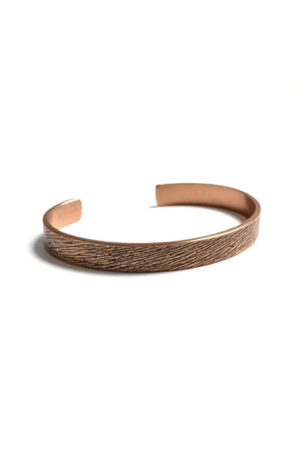 Line Patterned Copper Bracelet - 2