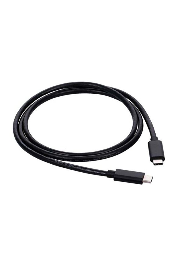 كابل شحن بيانات USB من النوع C إلى النوع C باللون الأسود - 1