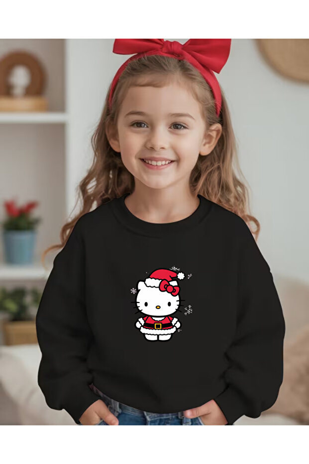New Year's Themed Printed Long Sleeve T-Shirt for Children