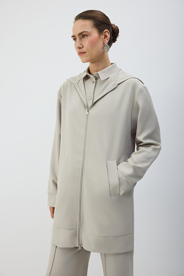 Zippered Hooded jacket