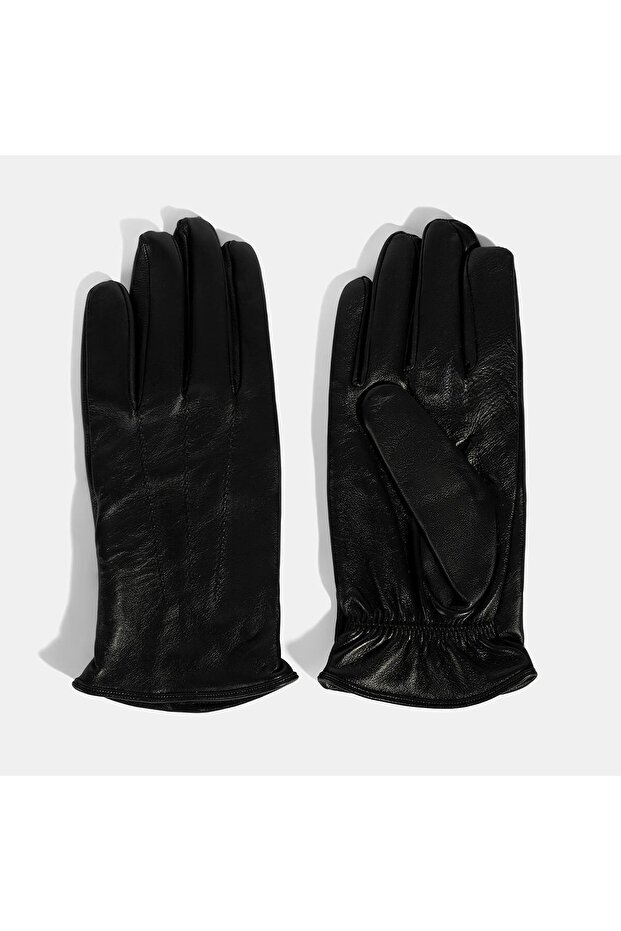 Erkek Lacivert Deri Eldiven - 2