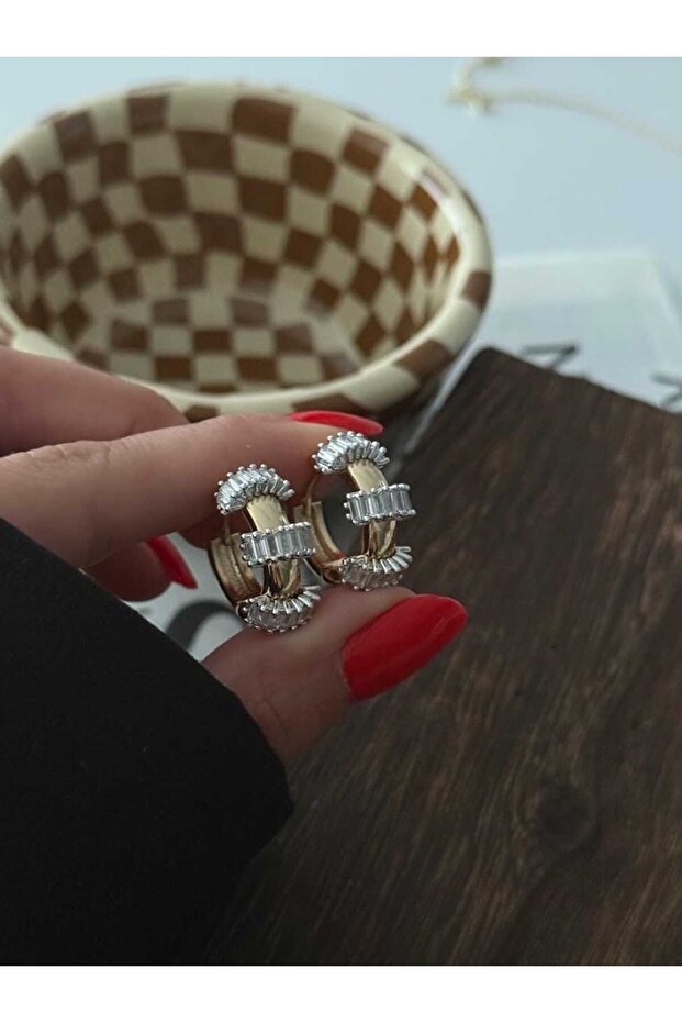 Çelik jull gold küpe - 1