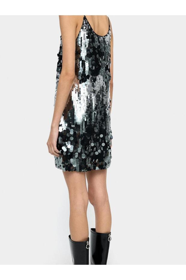 Kısa Payetli Elbise - 3