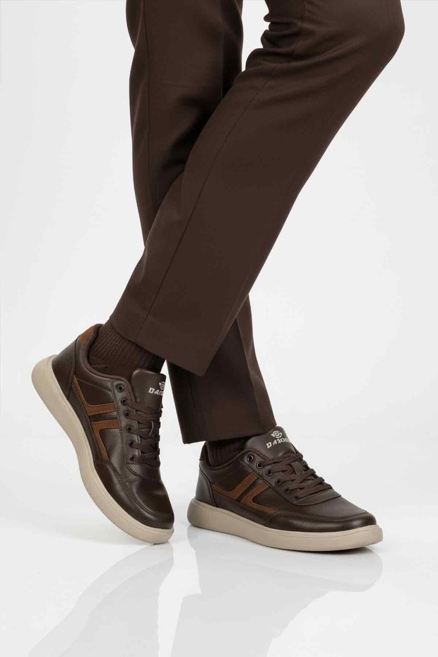 Brown Lace-Up Men's Casual Shoes 128 Skin m