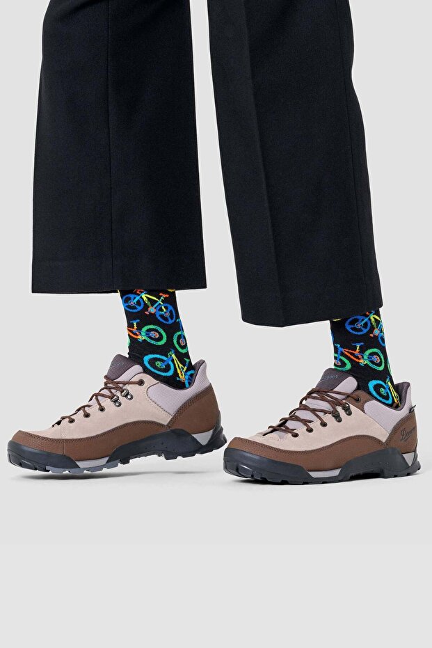 Erkek Dağ Bisikleti Desenli Pamuklu Çorap - 2