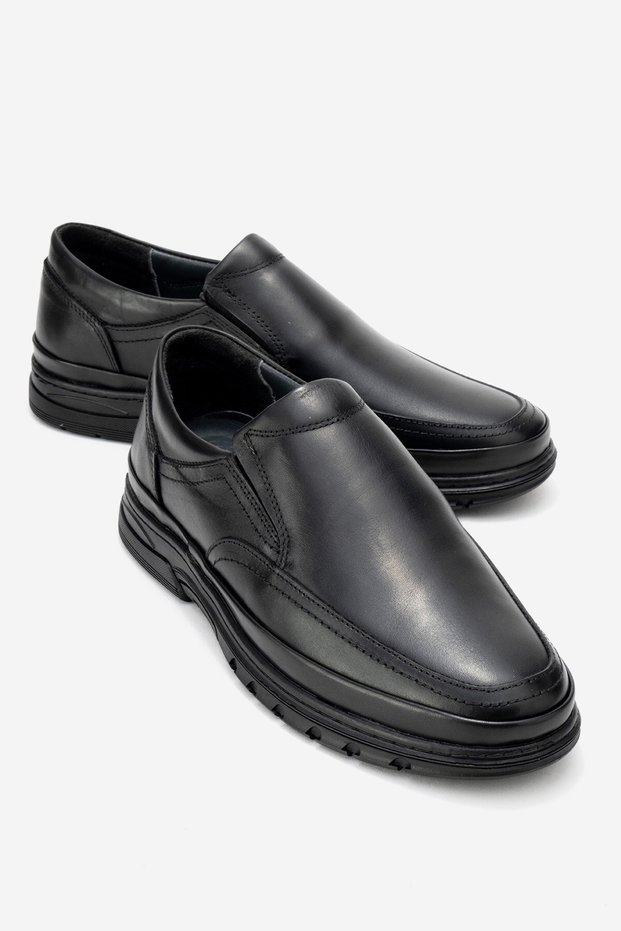 Genuine Leather, Sewn to the Sole, Water Resistant, Men's Leather Shoes