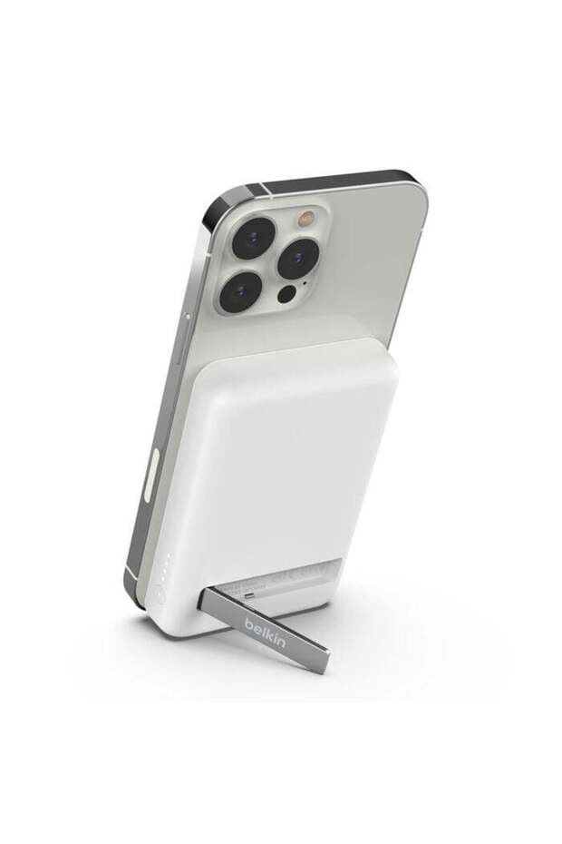 5000mAh Magnetic Wireless Power Bank, MagSafe Charger for iPhone 15-12 - White