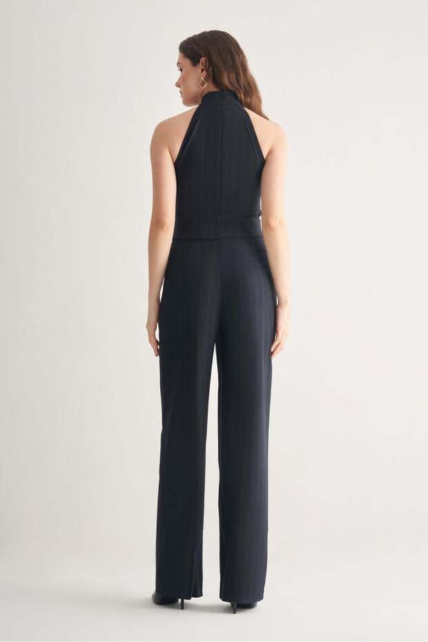 Çizgili Regular Pantolon - 3