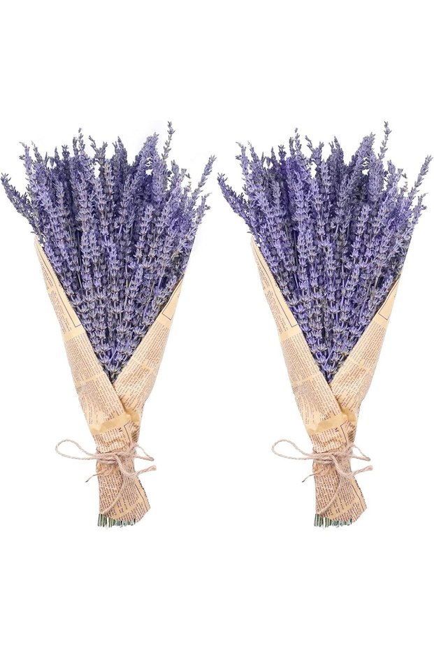 Dried Lavender Bundles, Natural Dried Lavender Flowers 280-300 Stems, 16", 2 Bundles