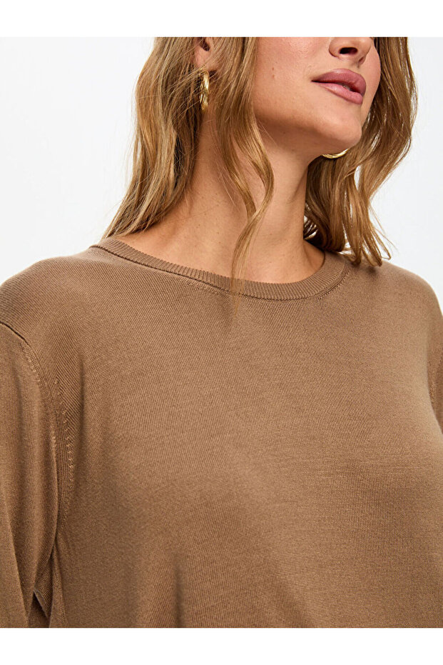 Bisiklet Yaka Basic Triko Bluz W26TRB021 - 4