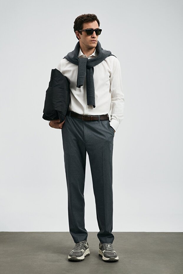 112010686 Ferla Basic Shirt Regular Fit Men's Shirt White - 5