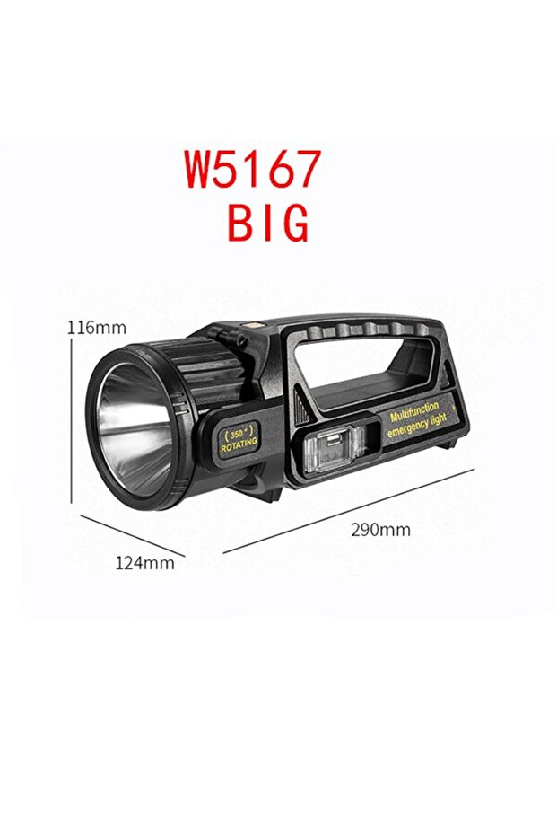 مصباح يدوي LED قوي محمول يعمل بالطاقة الشمسية P50 W5167، كشاف محمول باليد، قابل لإعادة الشحن عبر USB