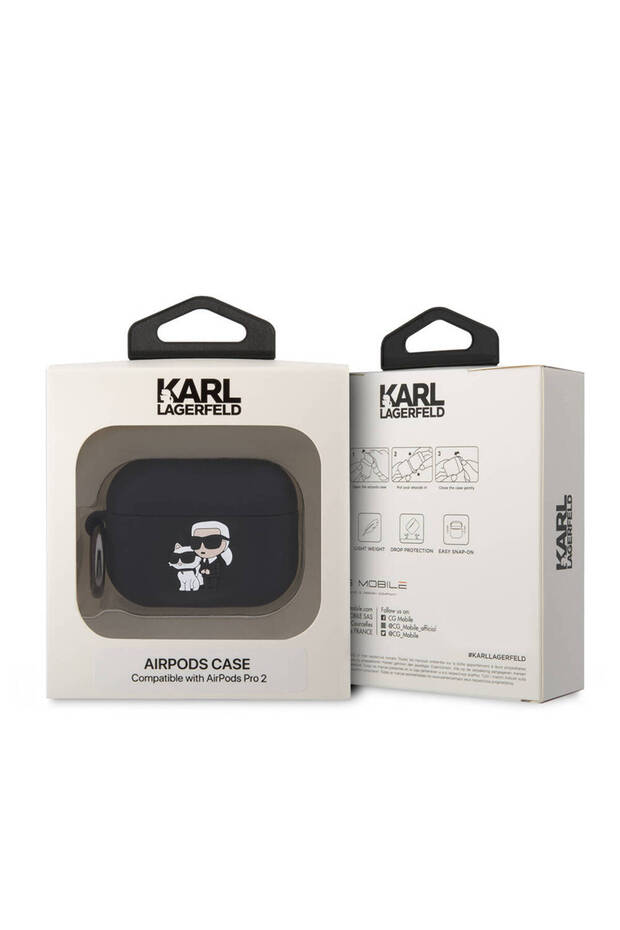 AirPods Pro 2 Case Original Licensed Karl & Choupette 3D Silicone Cover - 4