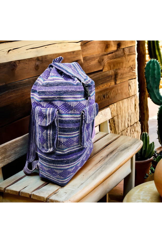 Large handmade Tlaloc backpack - 3