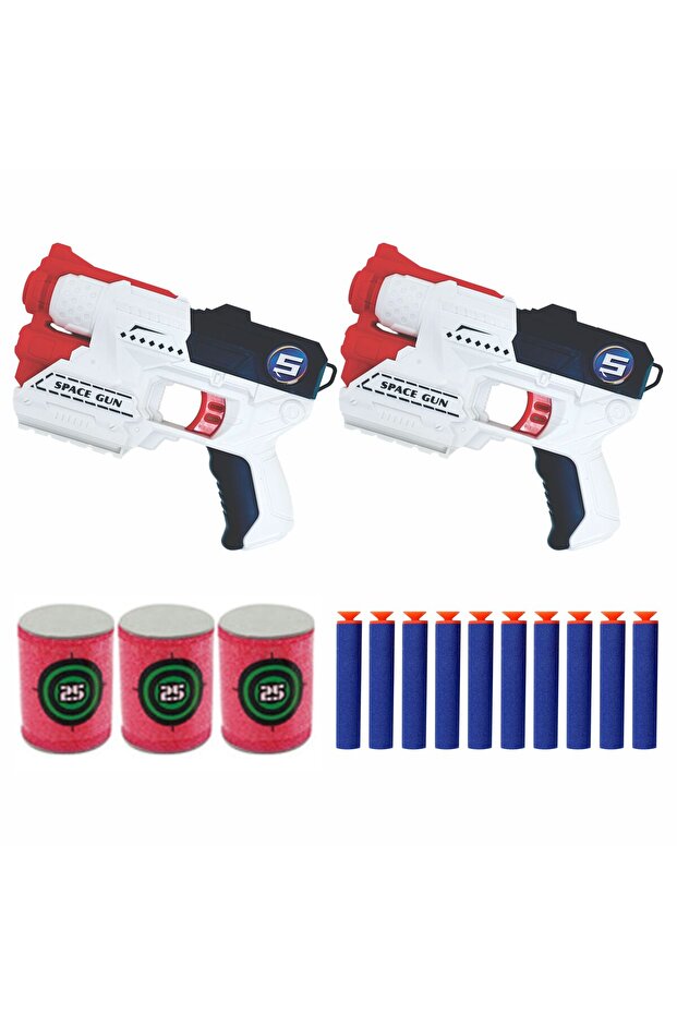 Power Shoot 3-in-1 Soft Bullet Gun Set for Kids with 10 Bullets & 3 Target Cans