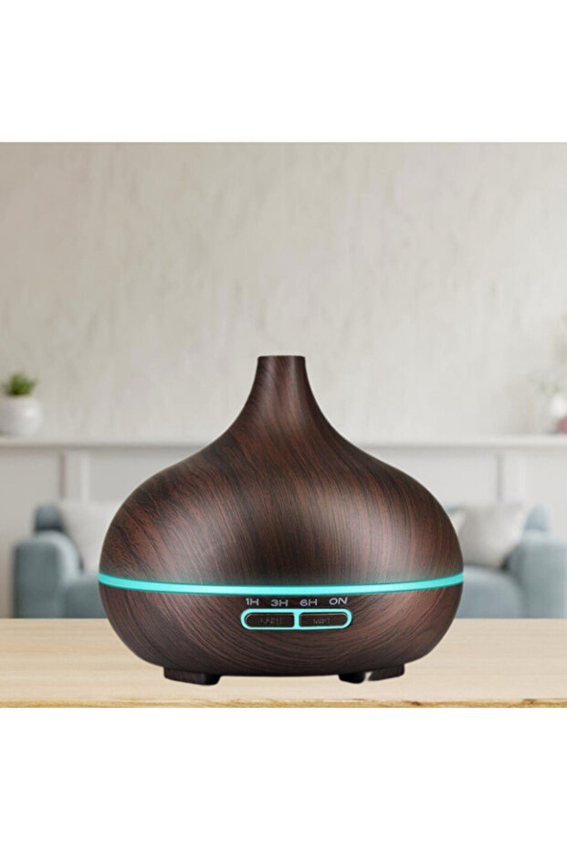 Air Humidifier 300ml LED DARK WOOD Diffuser - 7