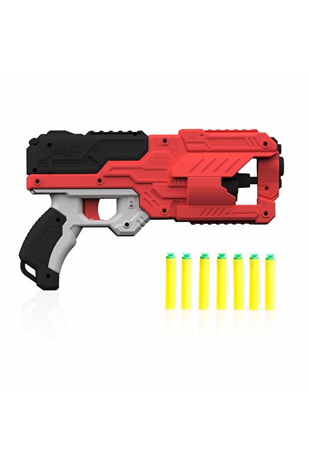 High Performance Six Fire Gun with 6-Dart Drum & 10 Soft Darts – Toy Blaster for Kids 6+