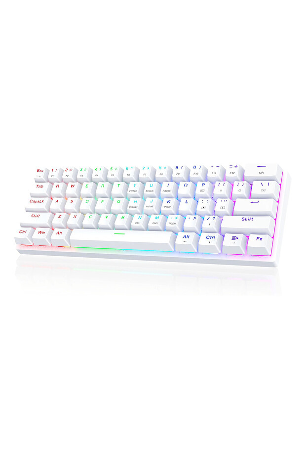 لوحة مفاتيح ألعاب سلكية مزودة بـ 61 مفتاحًا وإضاءة خلفية LED RGB لأجهزة الكمبيوتر الشخصية والكمبيوتر المحمول وأجهزة Mac