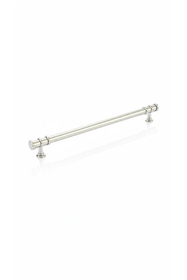 Ringed Chrome-Metal Handle 224 mm (22.4cm) Furniture Handle, Cabinet Handle, Kitchen Cabinet Handle, Drawer Handle