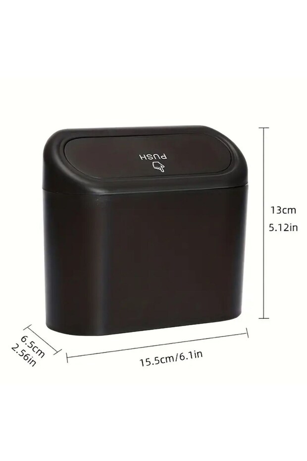 Buffer ®   Mini Clamshell Trash Can That Can Be Fixed in the Car - 5