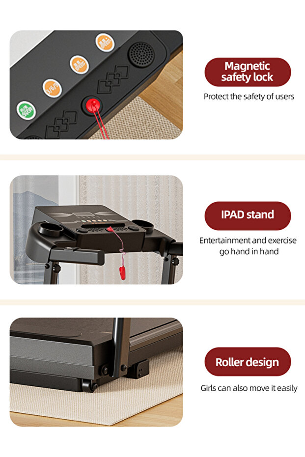 جهاز المشي متعدد الوظائف مع مكبر صوت بلوتوث وجهاز التحكم عن بعد. - 5