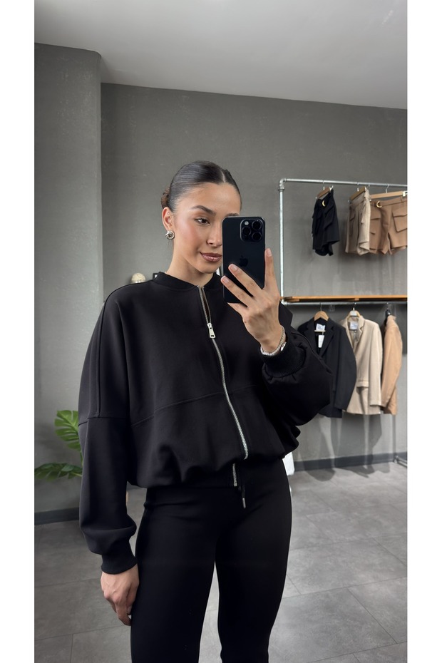 Flared Pants Bomber Jacket Set - 4