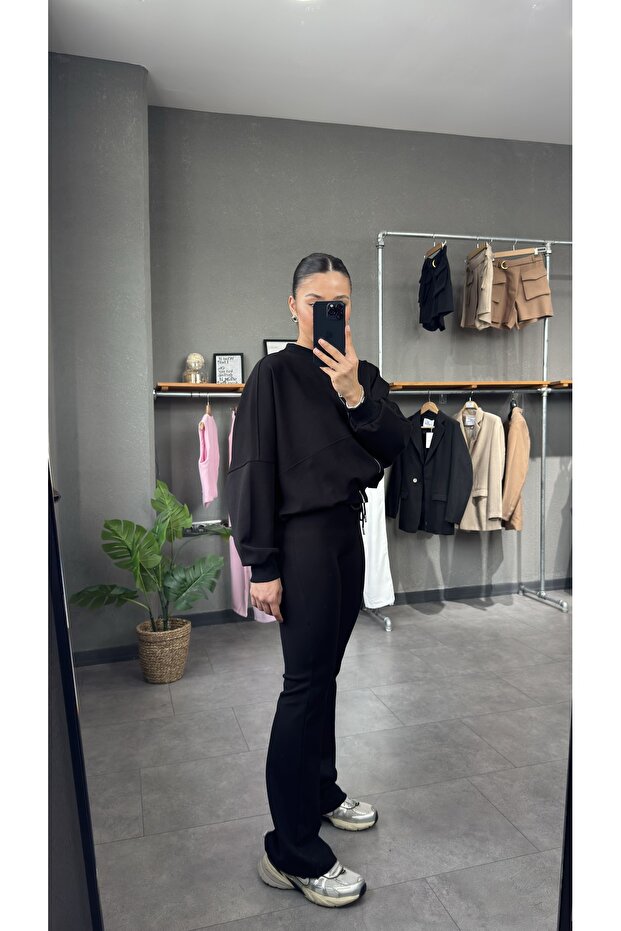 Flared Pants Bomber Jacket Set - 2