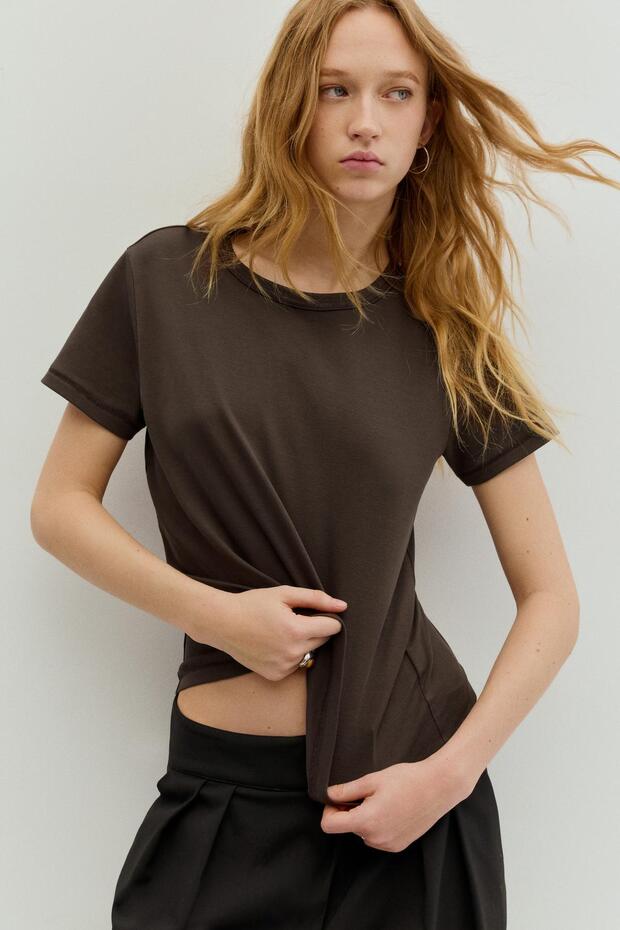 Basic kısa kollu t-shirt - 1