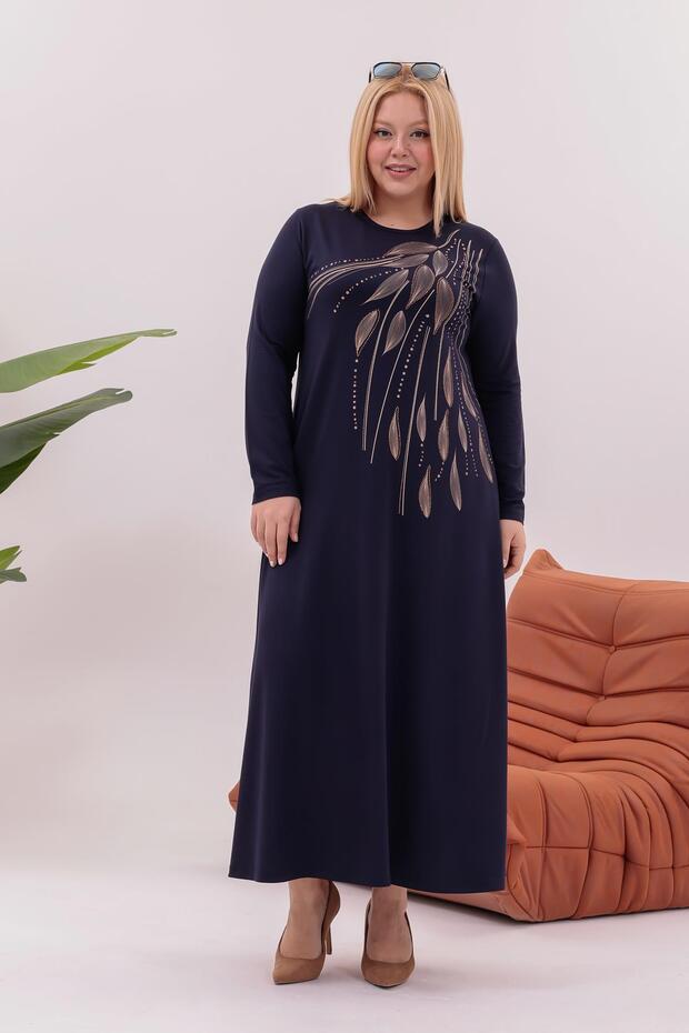 فستان كبير الحجم من Leaf مطبوع - 5