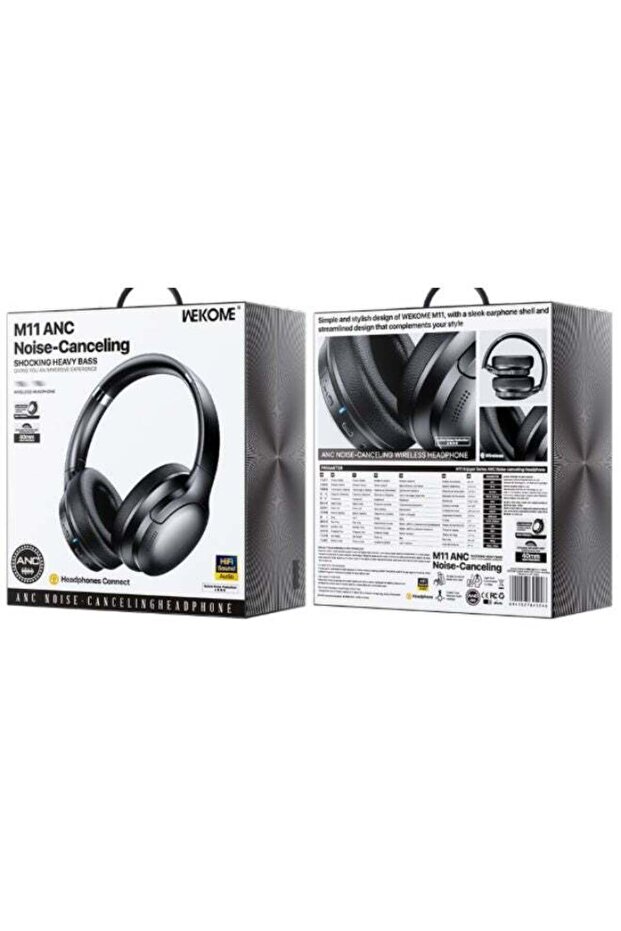 M11 ANC Wireless On-Ear Noise Cancelling Headphones with Up to 8 Hours Battery Life