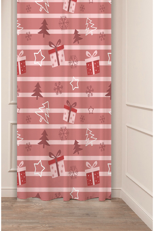 Christmas Pine Tree Christmas Tree Snow New Year Christmas Patterned Specially Designed Digital Printed Background Curtain